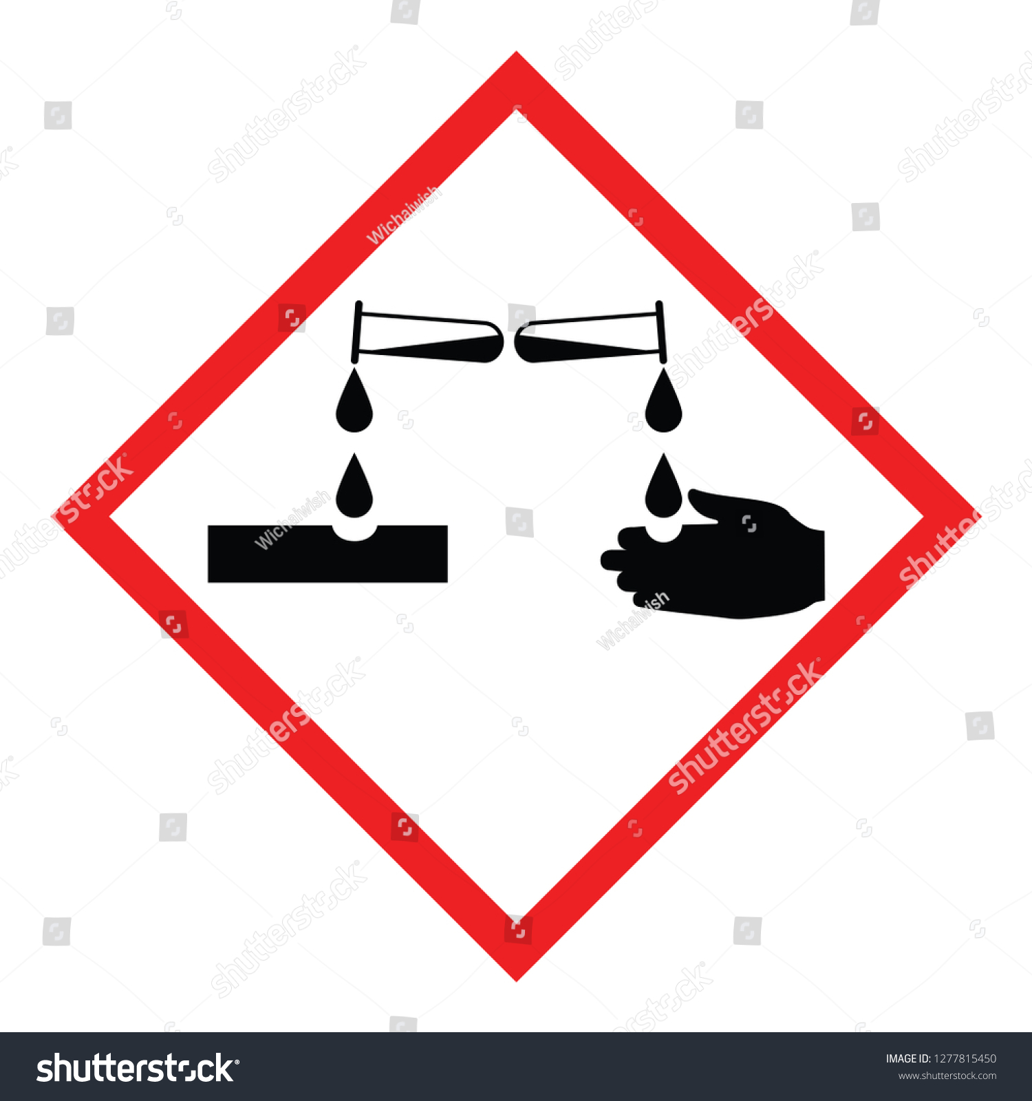 Science Laboratory Safety Chemical Hazard Signs Stock Vector Royalty Free