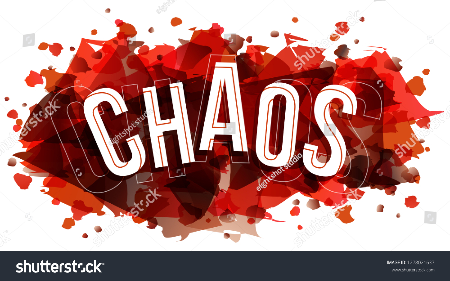 Chaos Word Vector Creative Illustration Concept Stock Vector Royalty