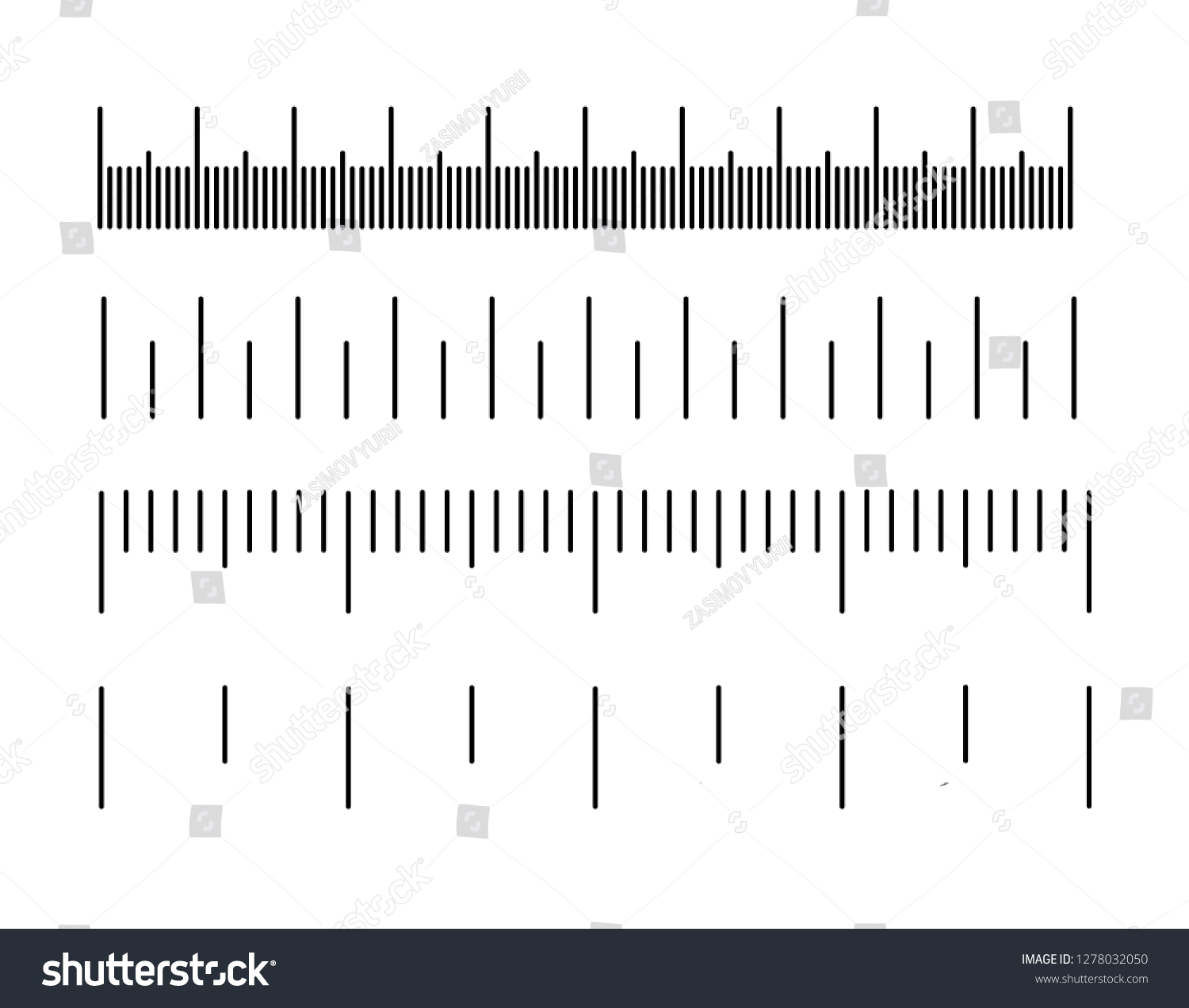 Measurement Scale Ruler Scale Length Measurement Stock Vector (Royalty ...