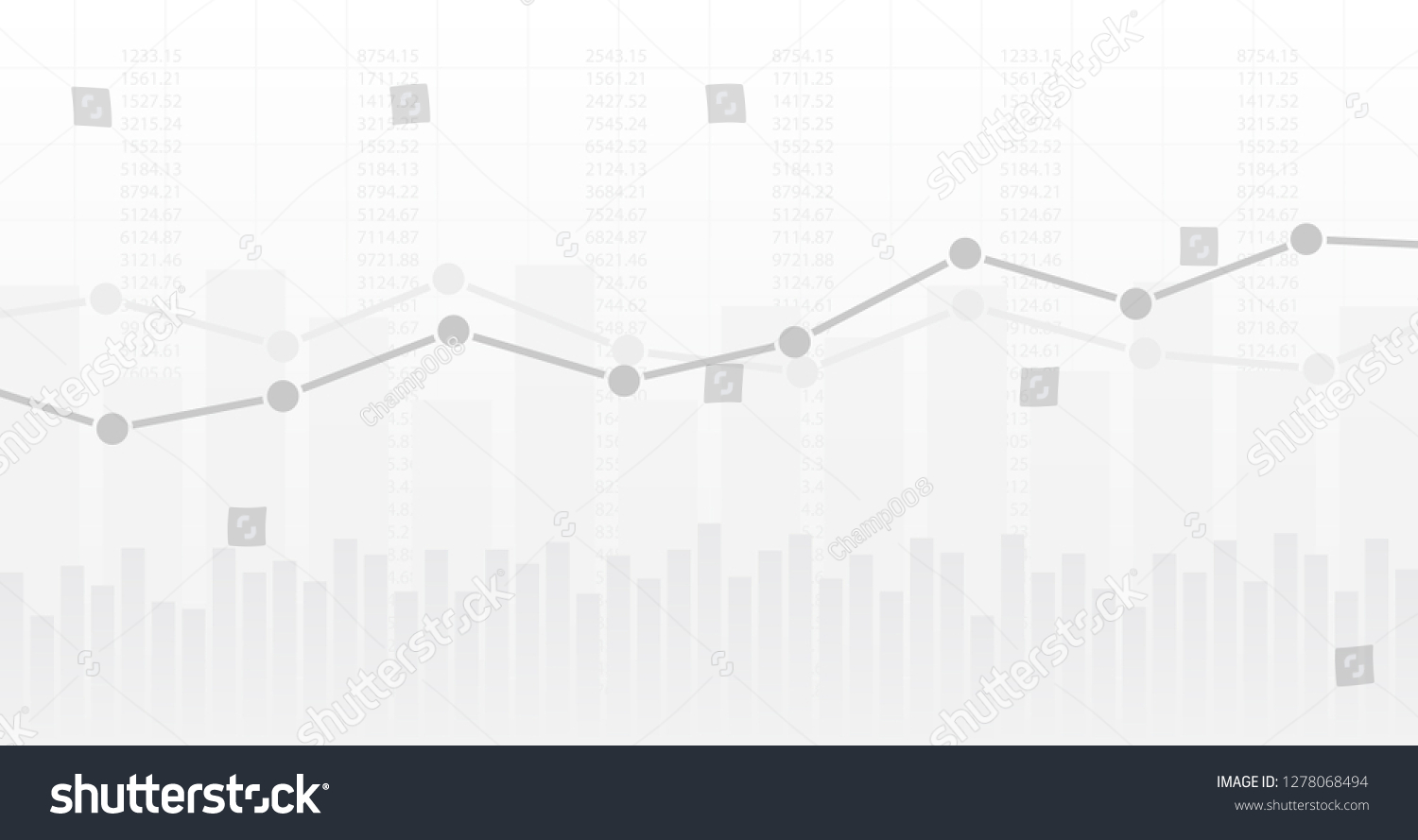 Widescreen Abstract Financial Chart Uptrend Line Stock Vector (Royalty ...