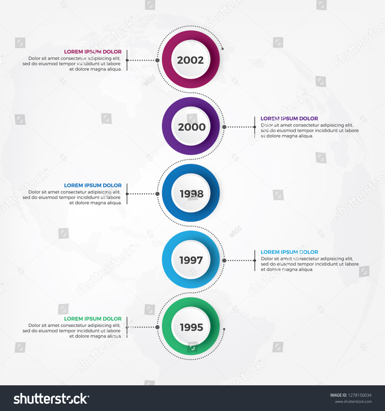 Vertical Timeline Infographic Design Template Can Stock Vector (Royalty ...