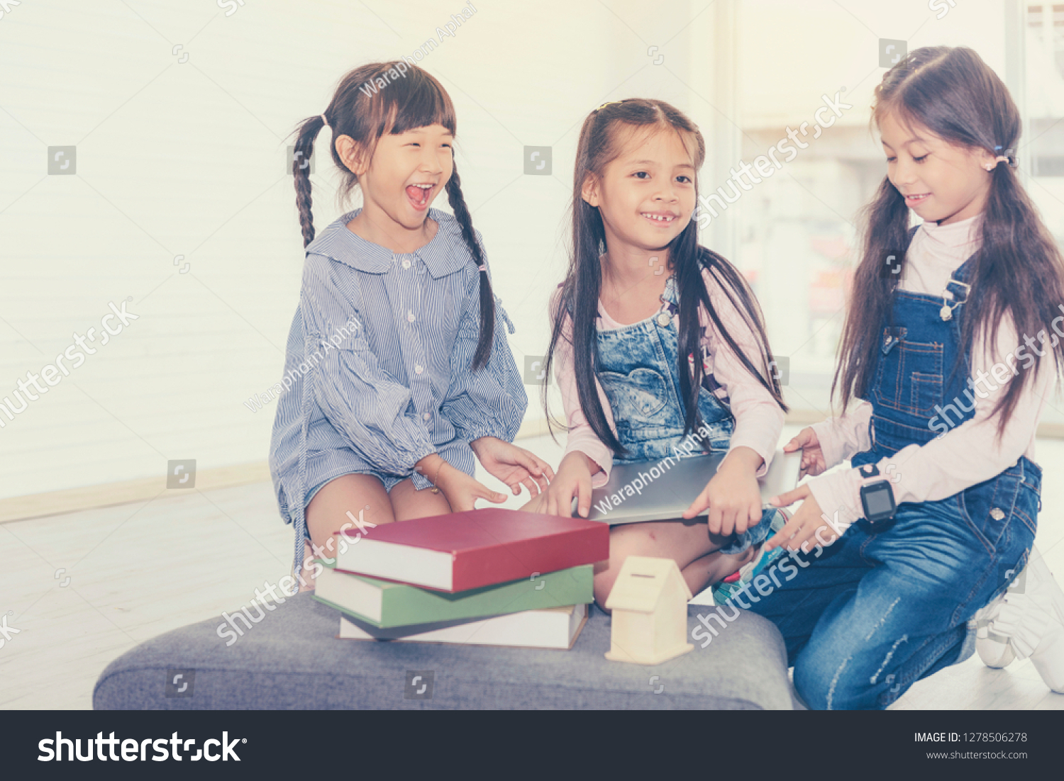 Concept Portrait About Kids Learning Home Stock Photo 1278506278 ...