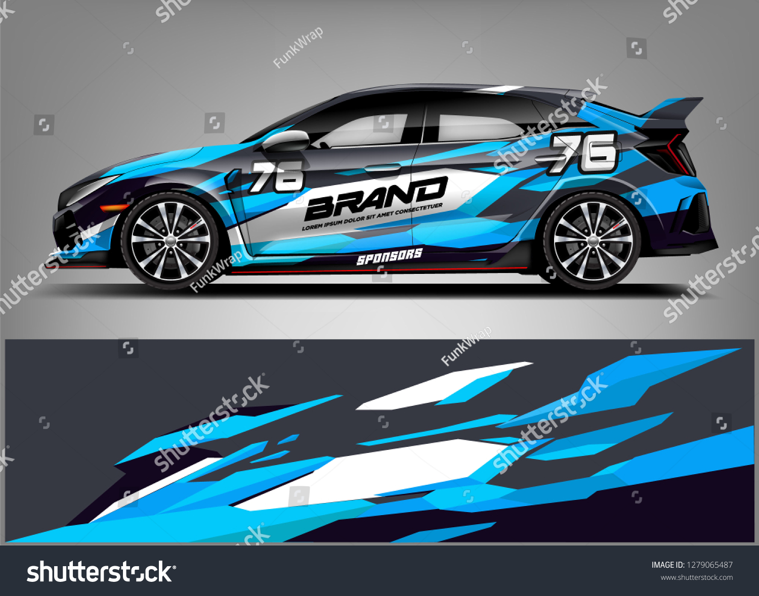 Racing Car Wrap Design Abstract Racing Stock Vector (Royalty Free ...