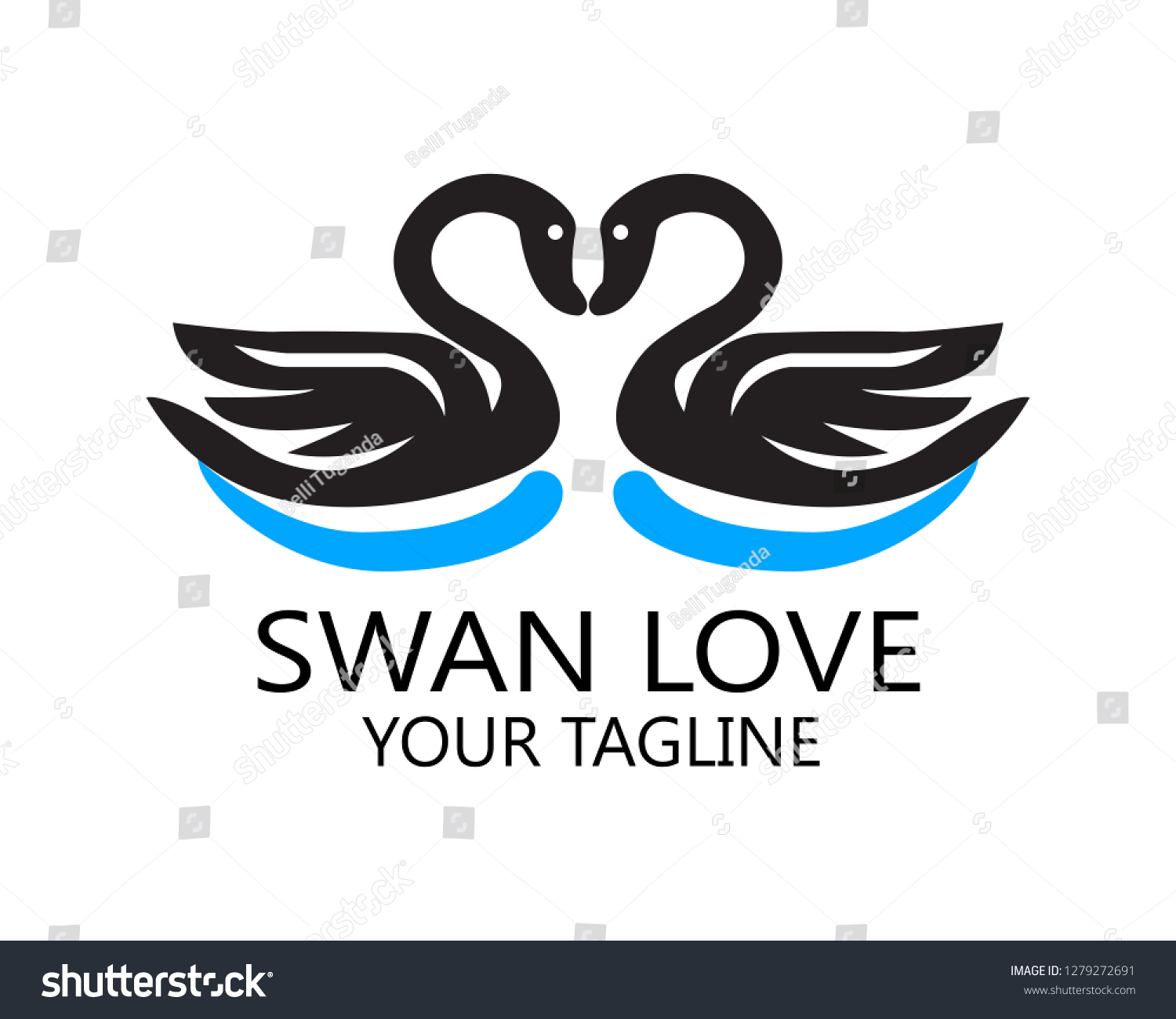 Swan Logodesign Stock Vector Stock Vector (royalty Free) 1279272691 