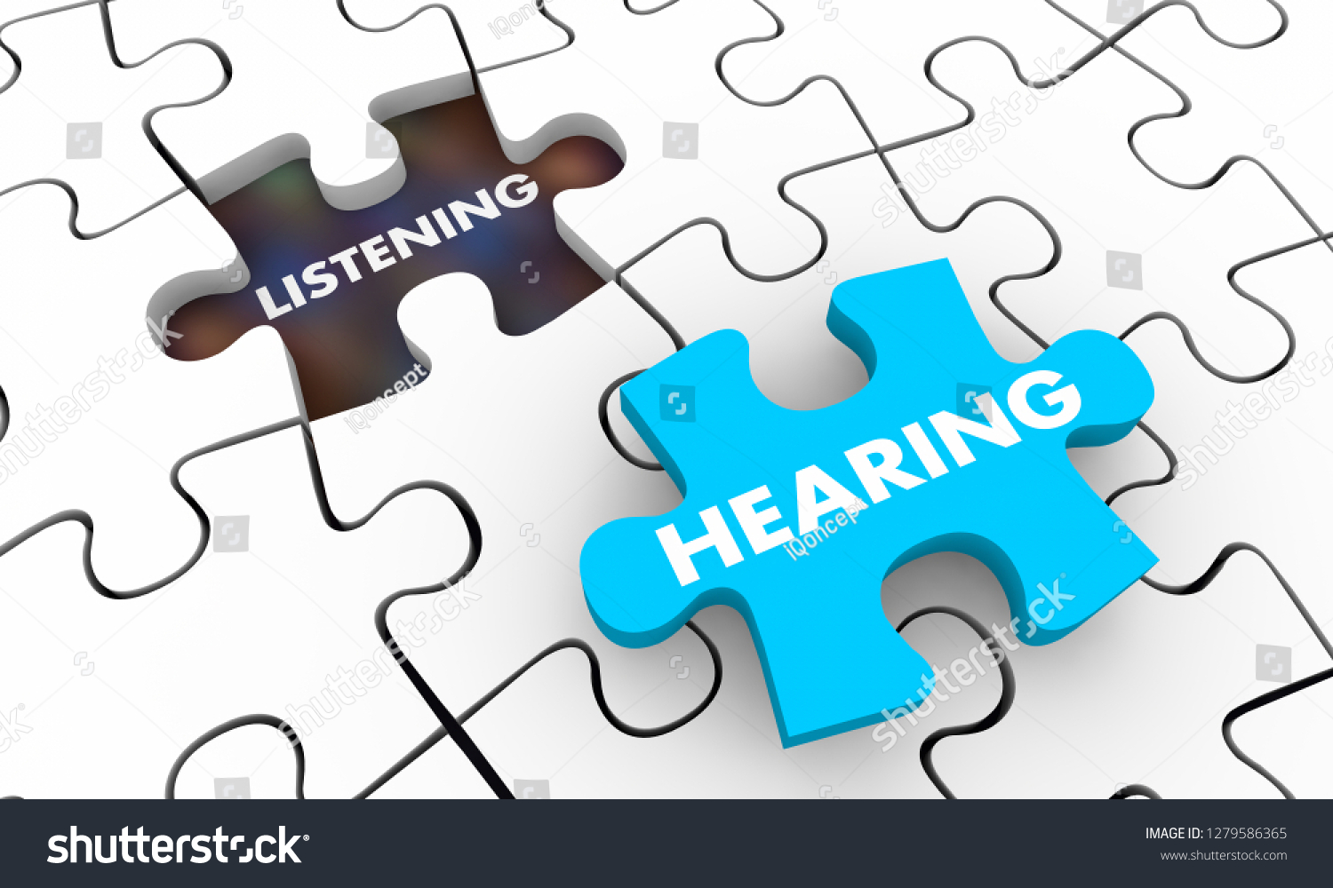 symbols of listening vs hearing
