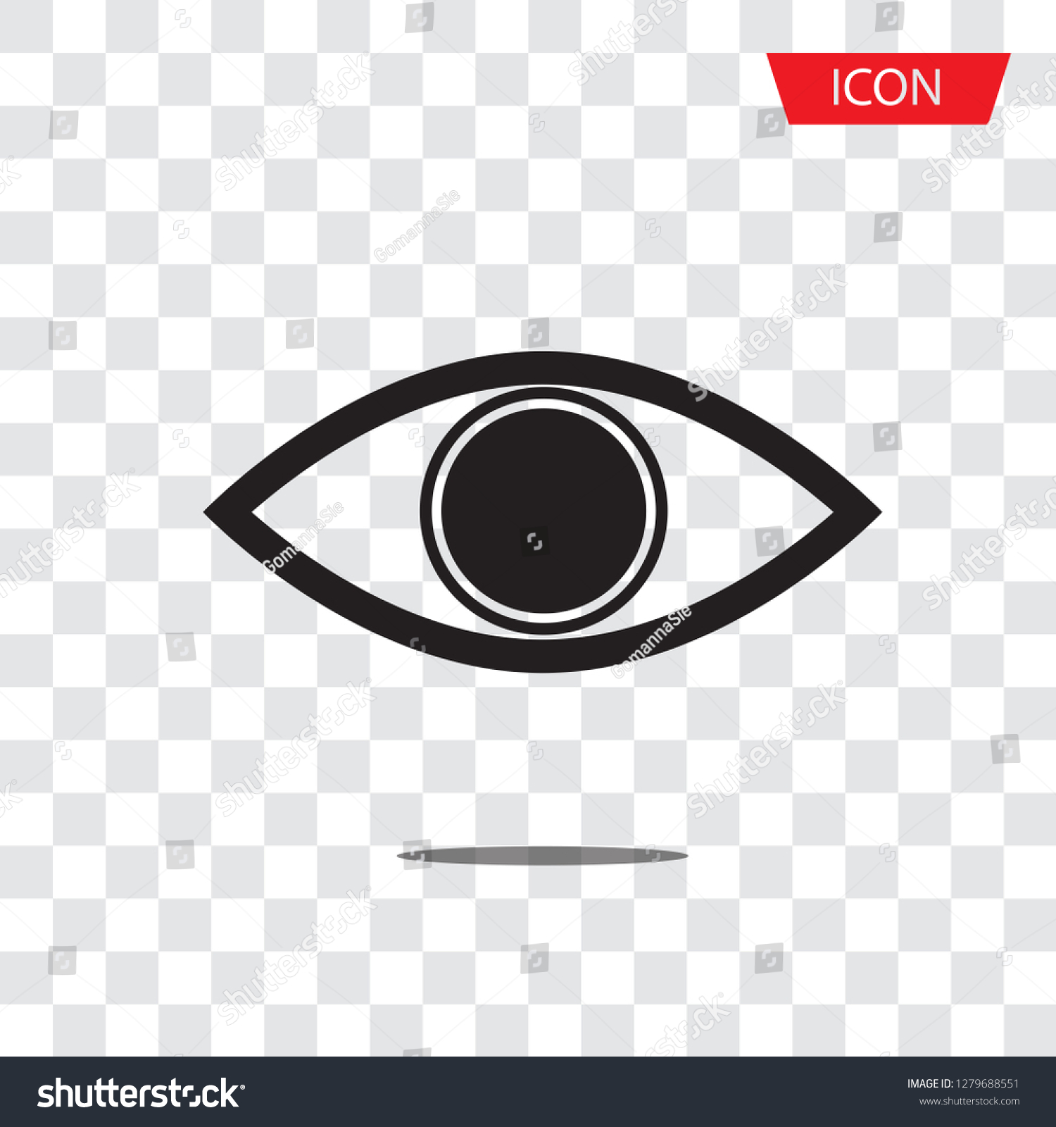 Eye Icon Vector Isolated On White Stock Vector (Royalty Free ...