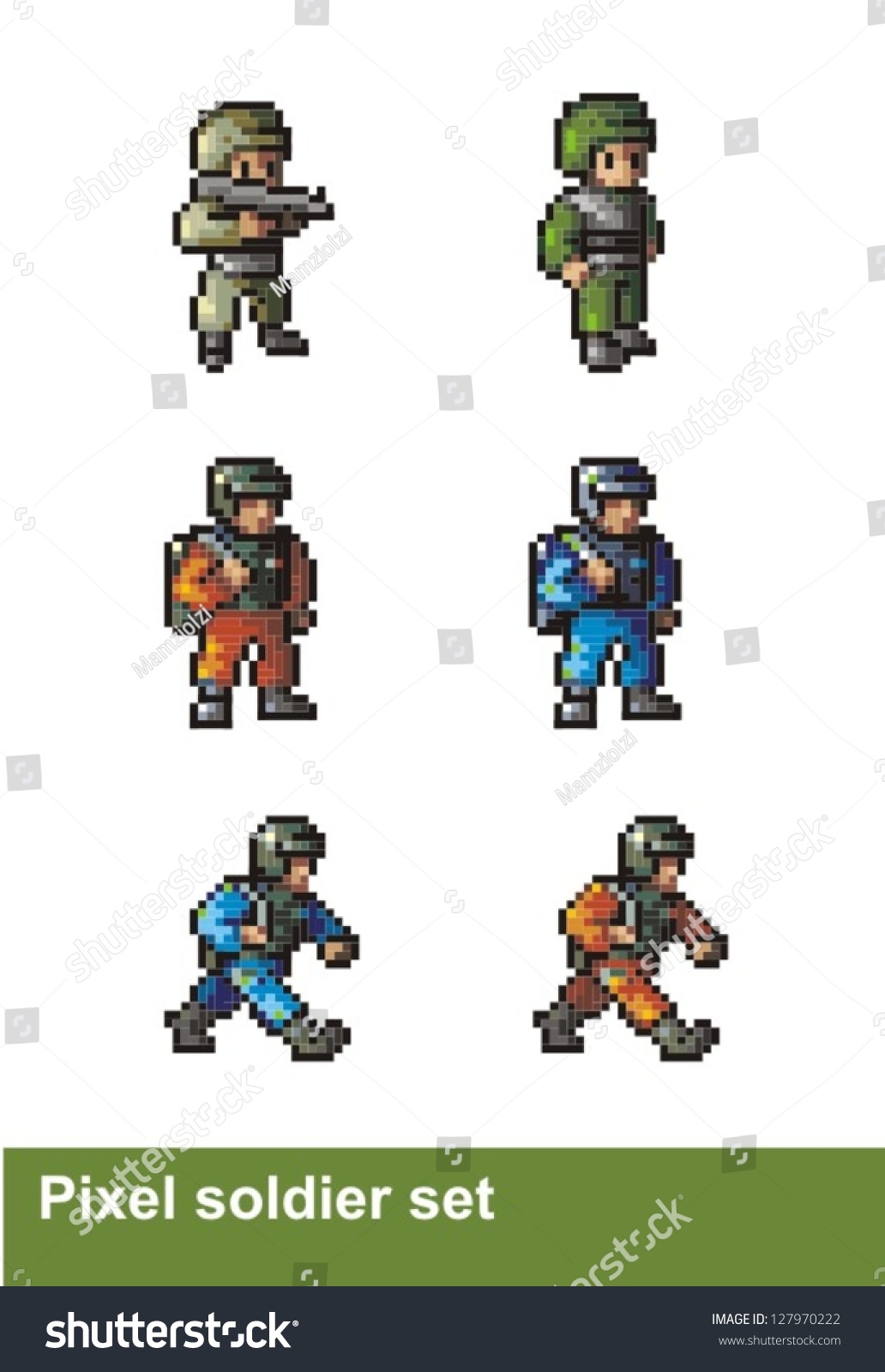 Военный пиксель арт