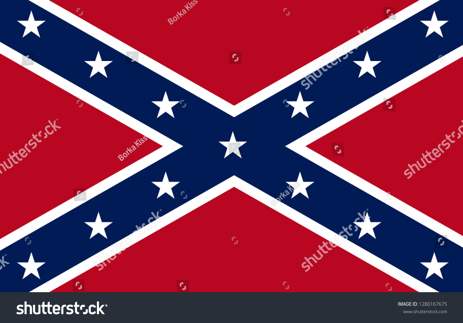 Original Confederate Flag States America Historical Stock Illustration ...