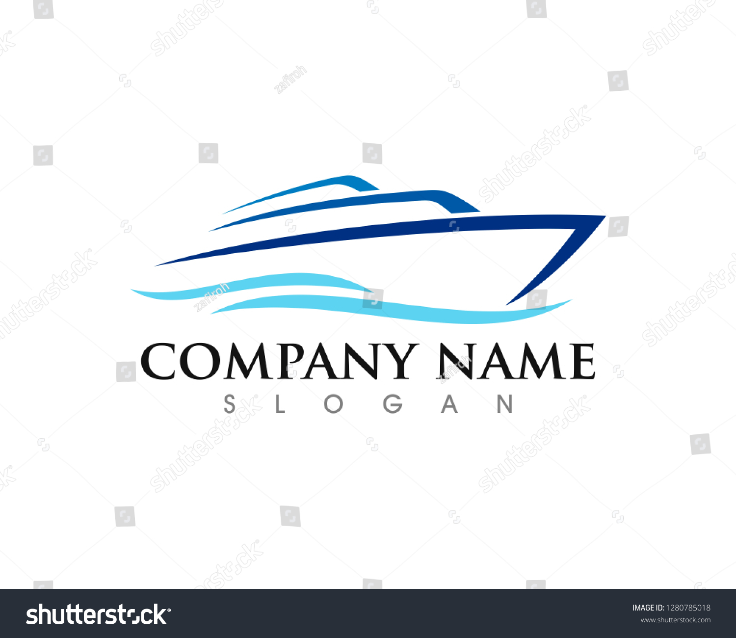 Boat Professional Clean Icon Logo Template Stock Vector (Royalty Free ...