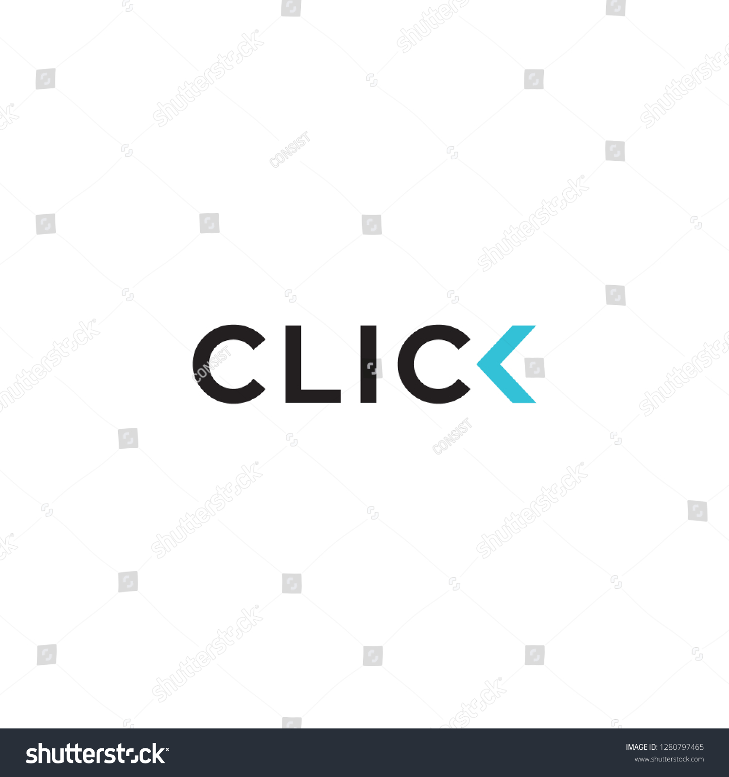 Click Type Logo Design Stock Vector (Royalty Free) 1280797465 ...