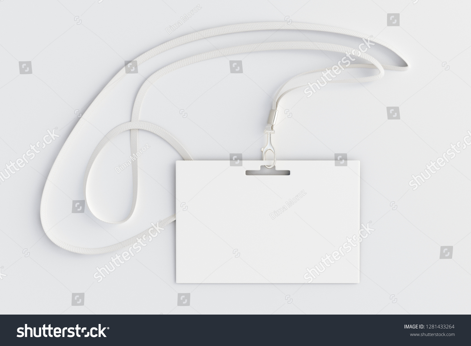 Blank Identity Id Card On White Stock Illustration 1281433264 ...