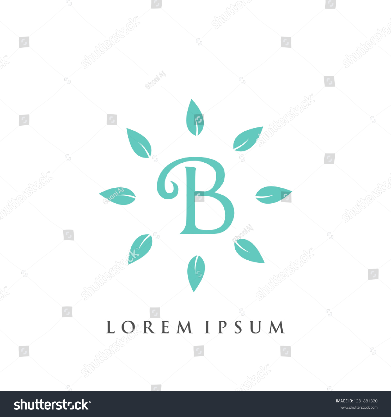 Letter B Circle Logo Design Template Stock Vector (Royalty Free ...