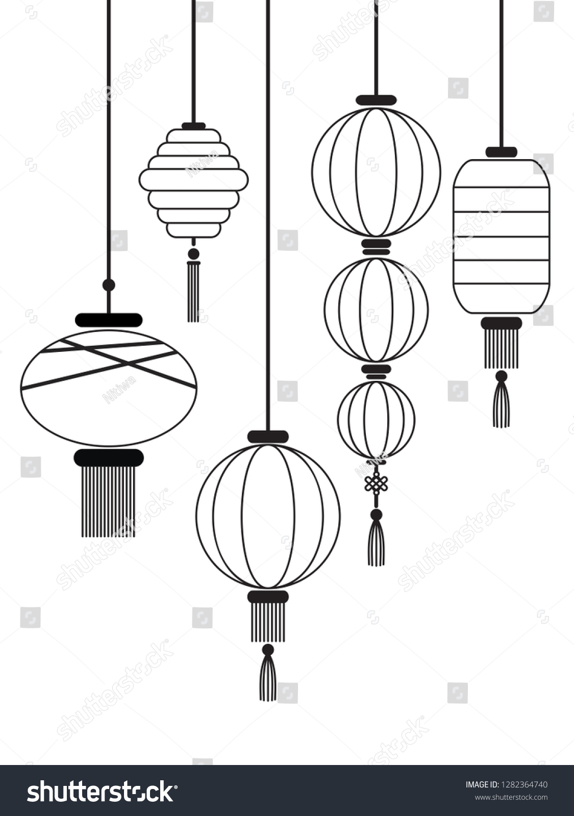 Isolated Simple Black Stroke Line Chinese Stock Vector (Royalty Free ...