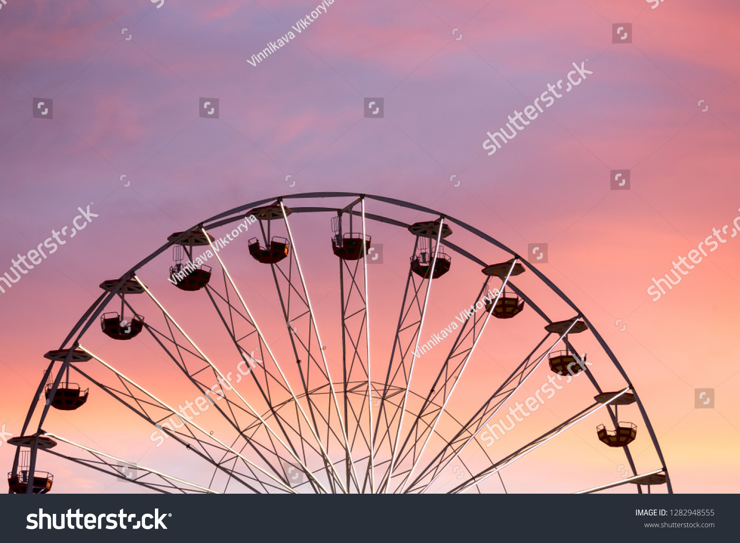 Ferris Wheel Sunset Stock Photo 1282948555 Shutterstock