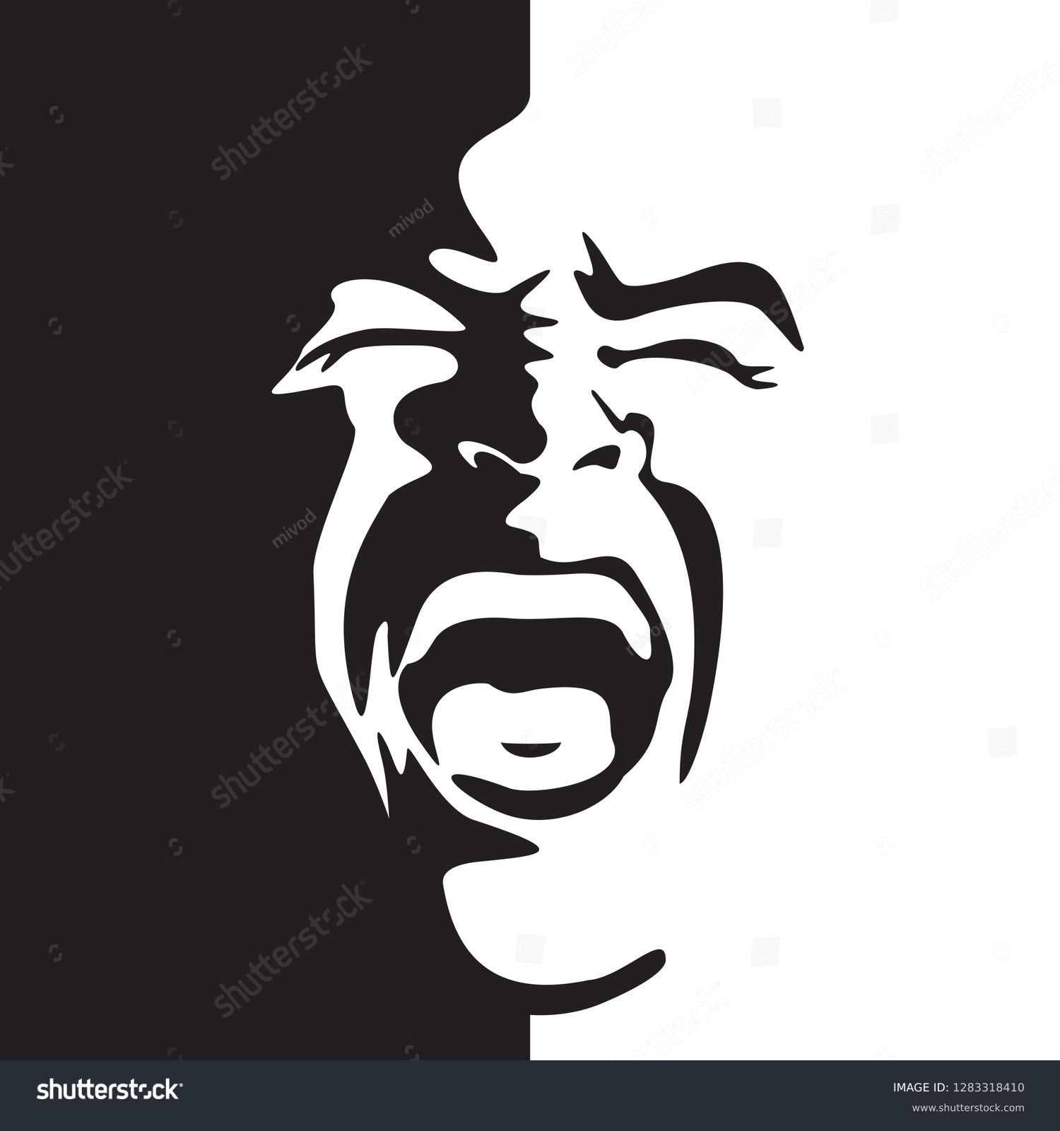 569 Angry face stencils Images, Stock Photos & Vectors | Shutterstock