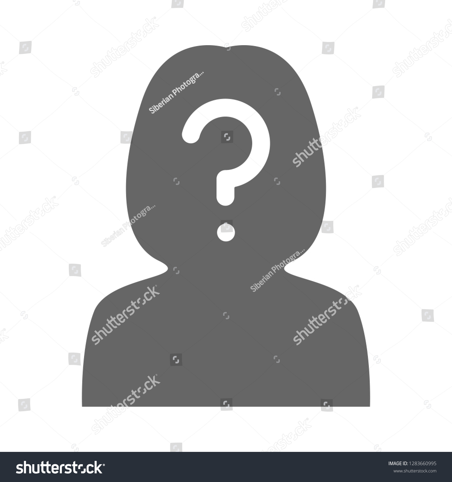 Woman Silhouette Question Mark On Her Stock Vector (Royalty Free ...