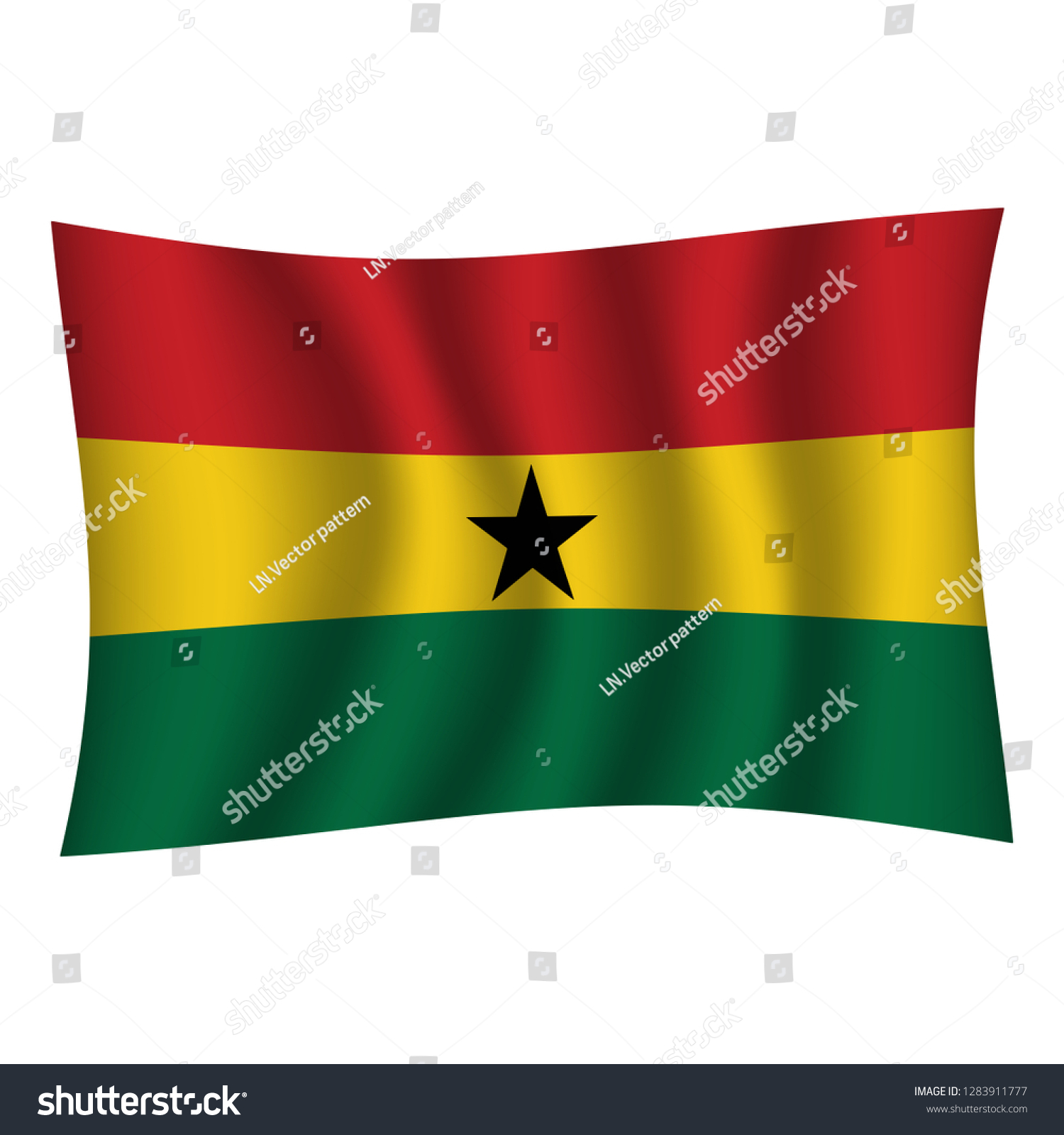 Ghana Flag Background Cloth Texture Ghana Stock Vector Royalty Free 1283911777 Shutterstock 0018