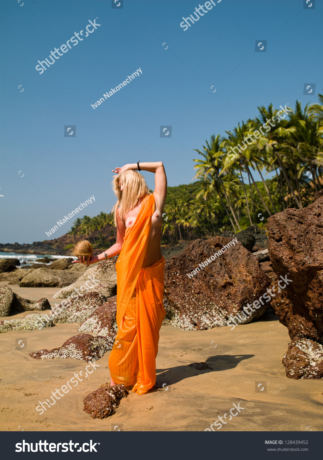 Naked Woman On Beach Stock Photo Shutterstock