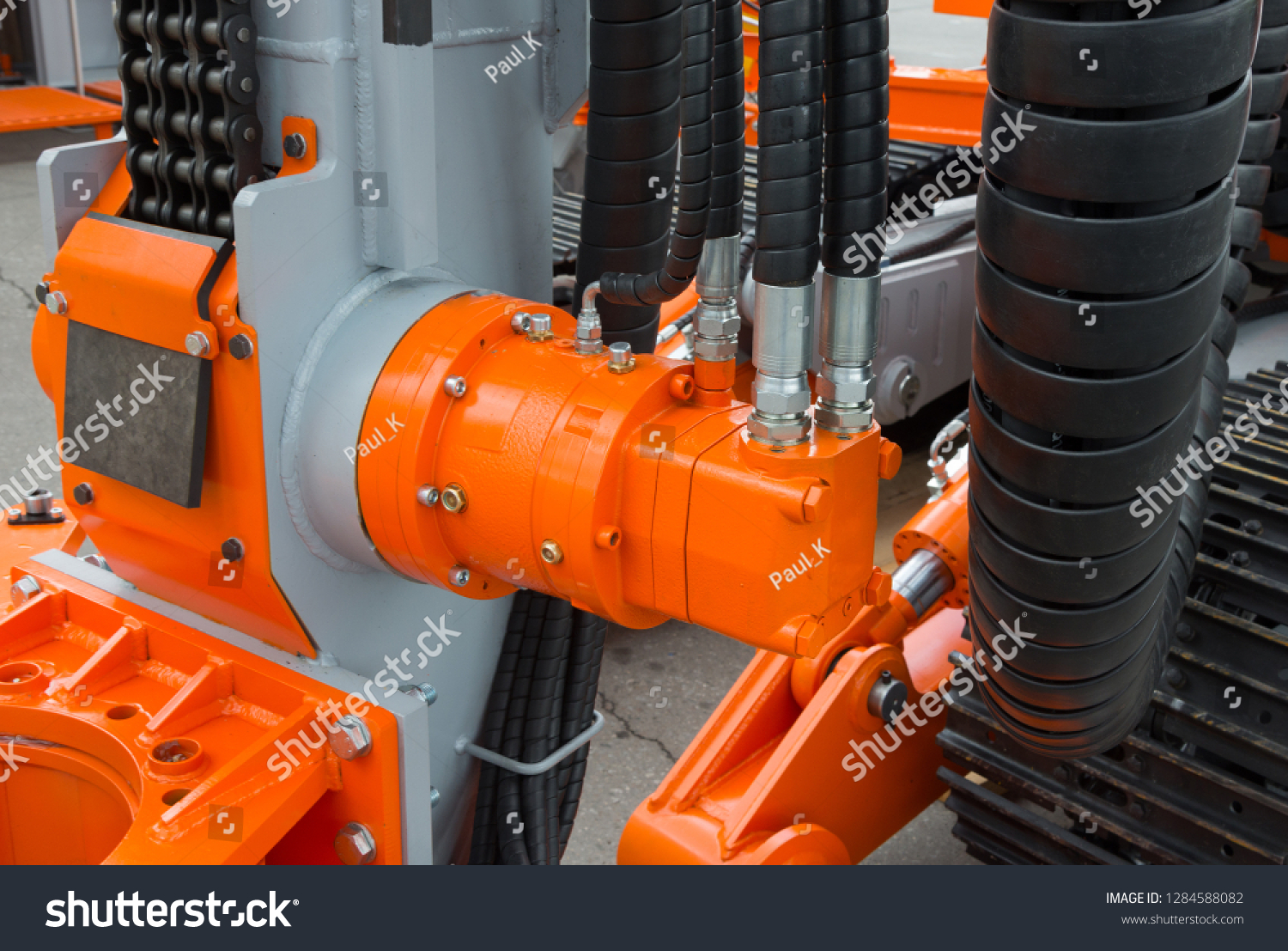 Hydraulic Fittings Levers On Control Panel Stock Photo 1284588082 ...