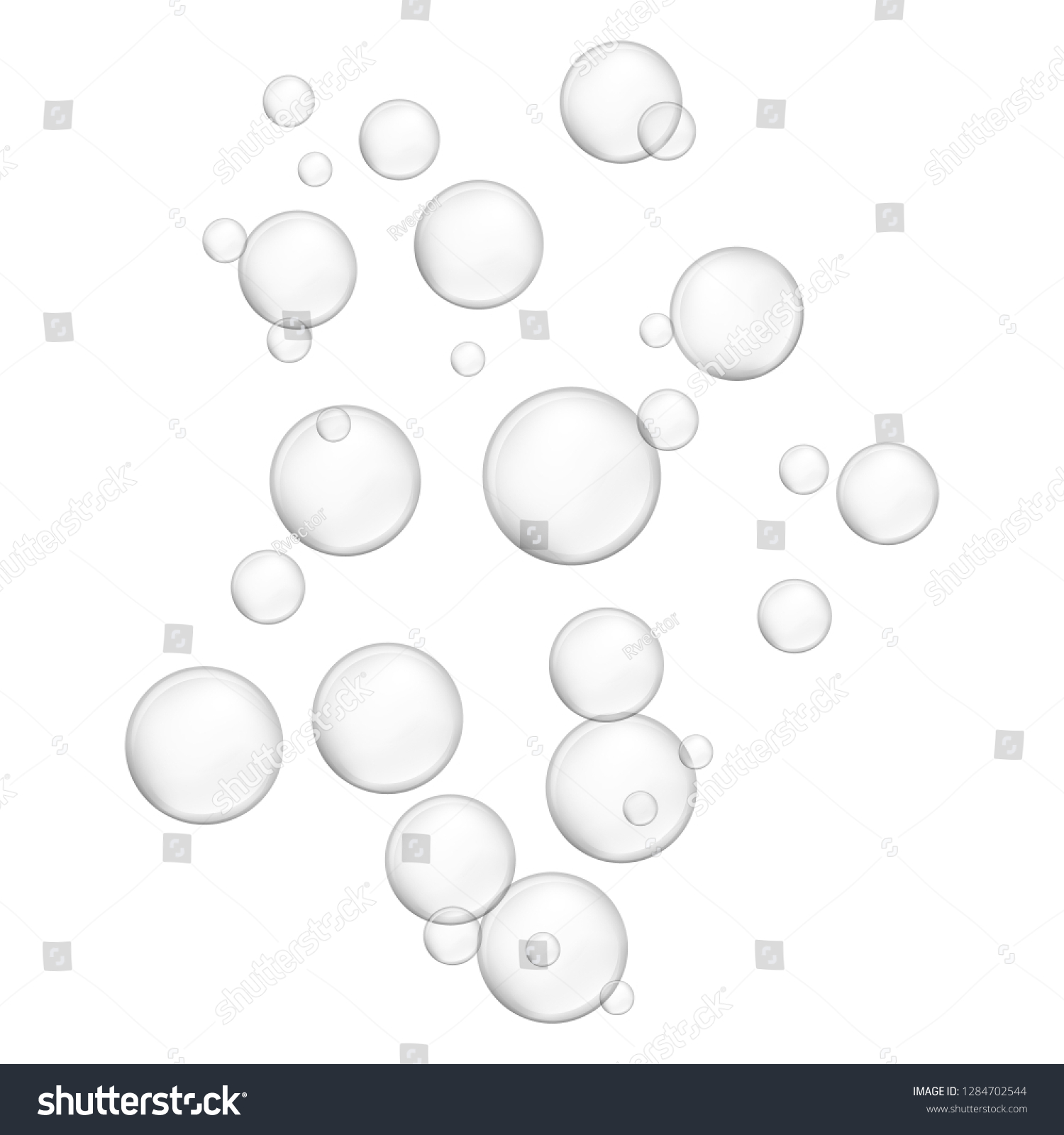 Water Bubble Icon Realistic Illustration Water Stock Illustration ...