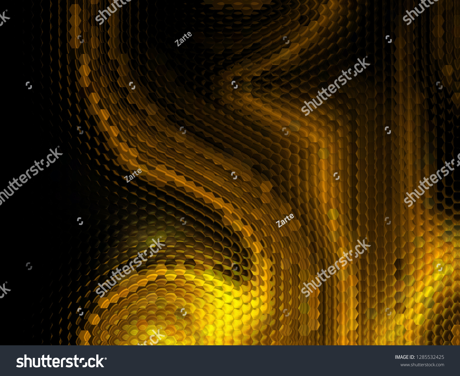 Luxury 3d Surface Gold Black Hexagon Stock Illustration 1285532425 ...