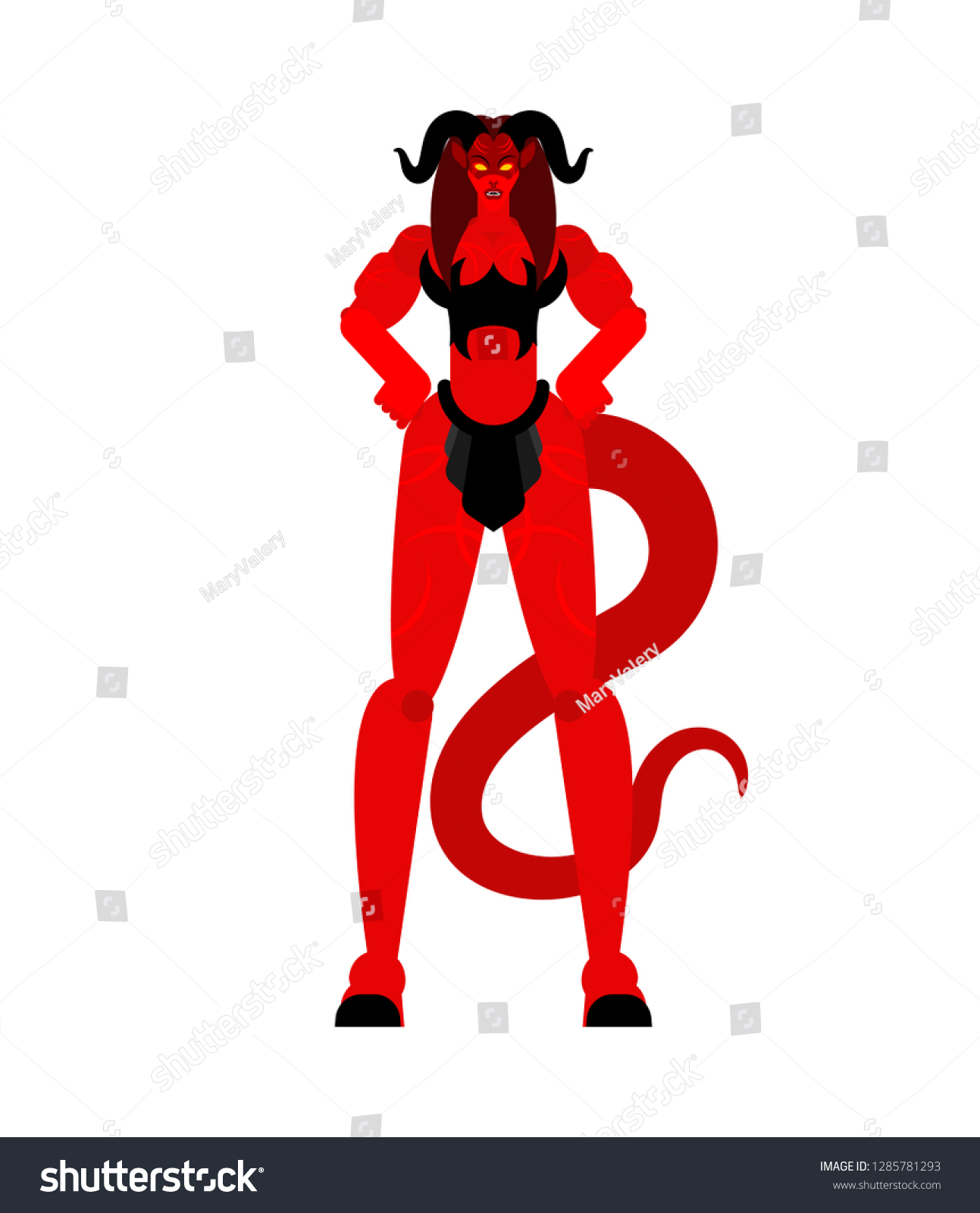 woman-demon-warrior-strong-female-devil-stock-vector-royalty-free