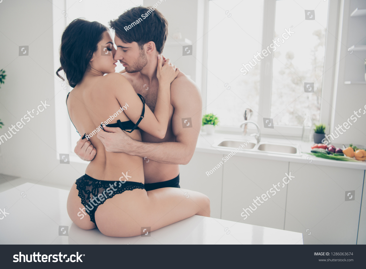 Attractive Couple Makes Love On Chair Stock Photo 1140637610 Shutterstock image