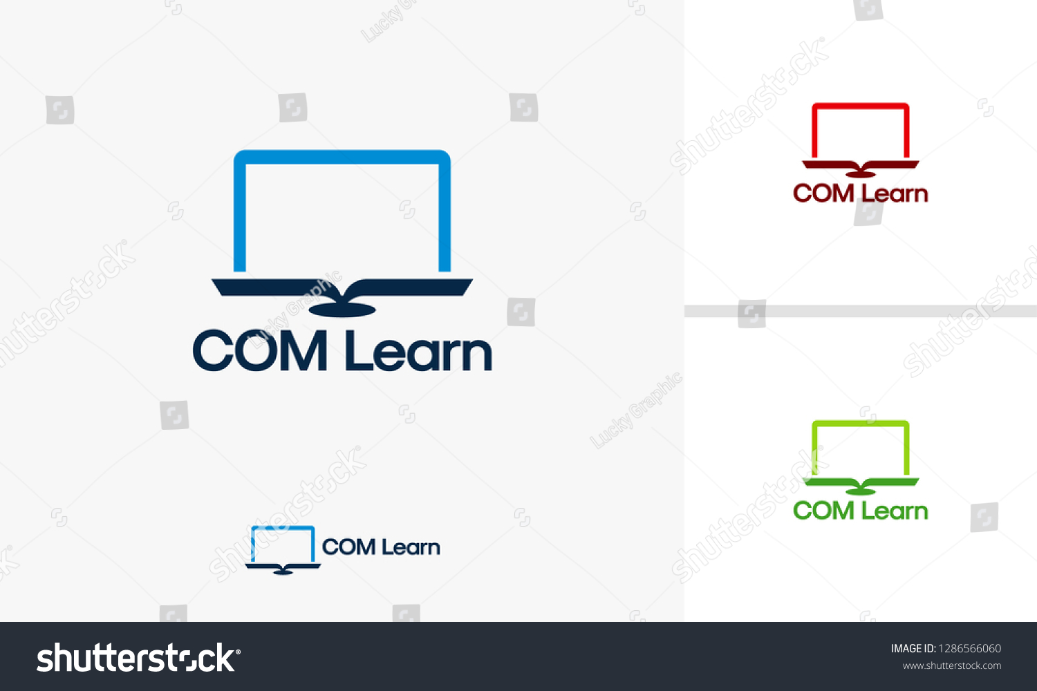 Computer Learning Logo Template Simple Learning Stock Vector (Royalty ...