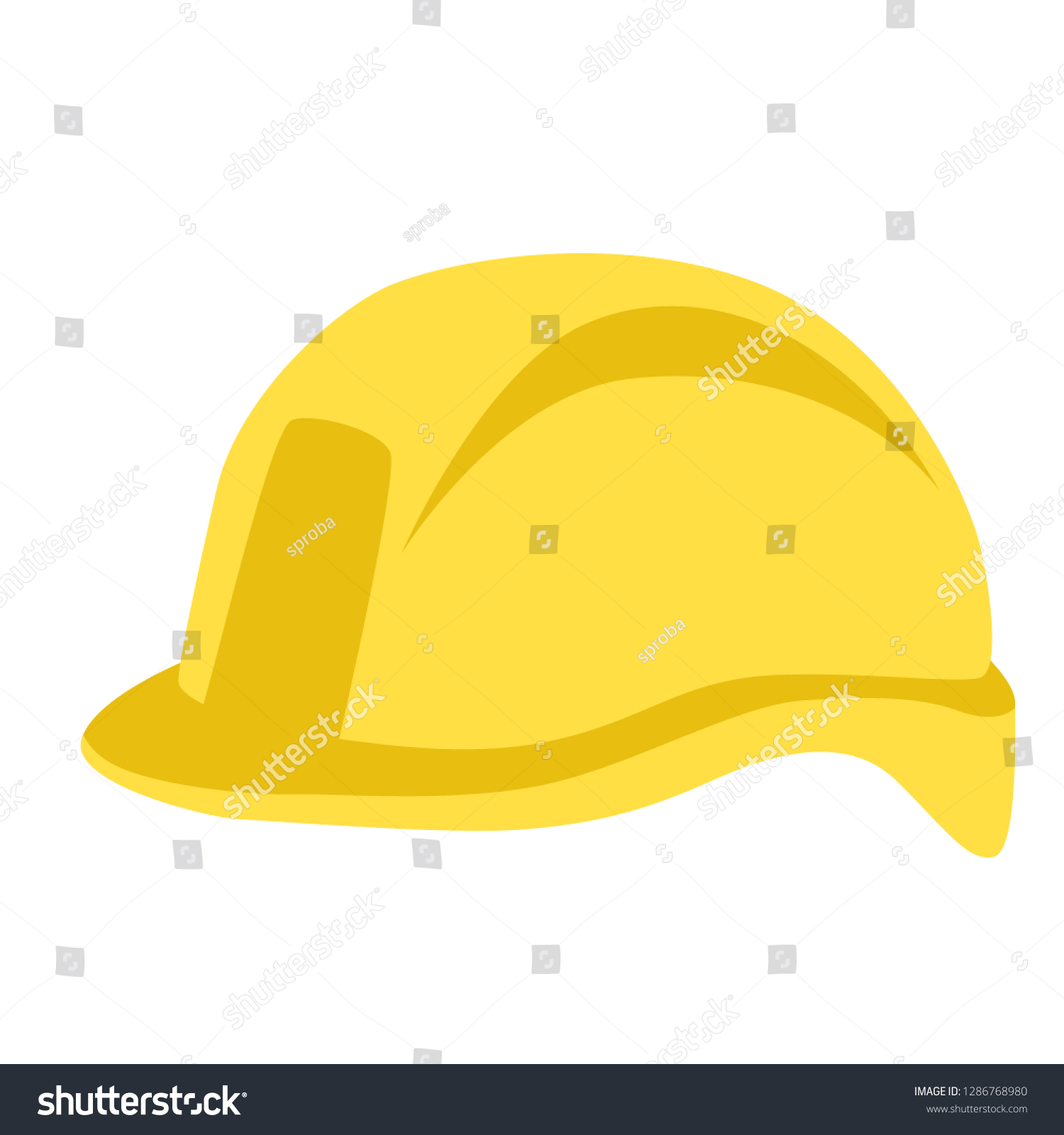 Protective Helmet Vector Illustration Flat Style Stock Vector (Royalty ...