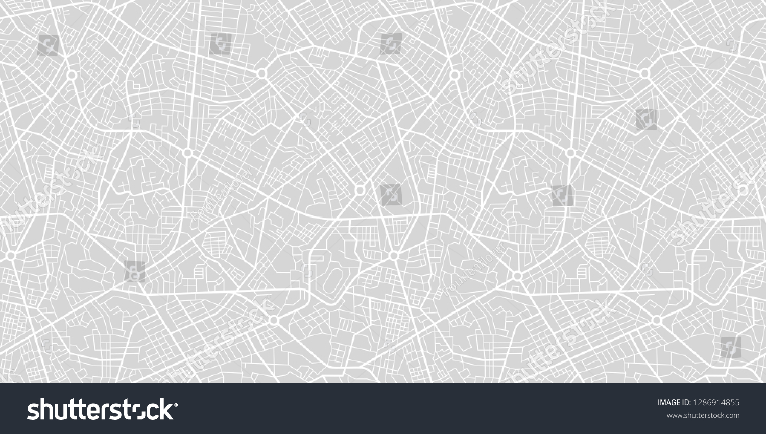 Editable Vector Street Map Town Seamless Stock Vector Royalty Free 1286914855 Shutterstock 3359