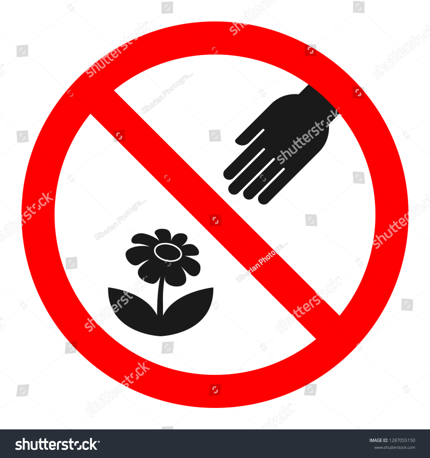 do-not-pick-flowers-sign-vector-stock-vector-royalty-free-1287055150