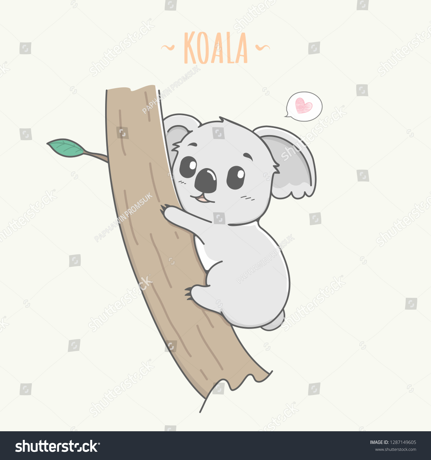 Картинки коалы милые мультяшные