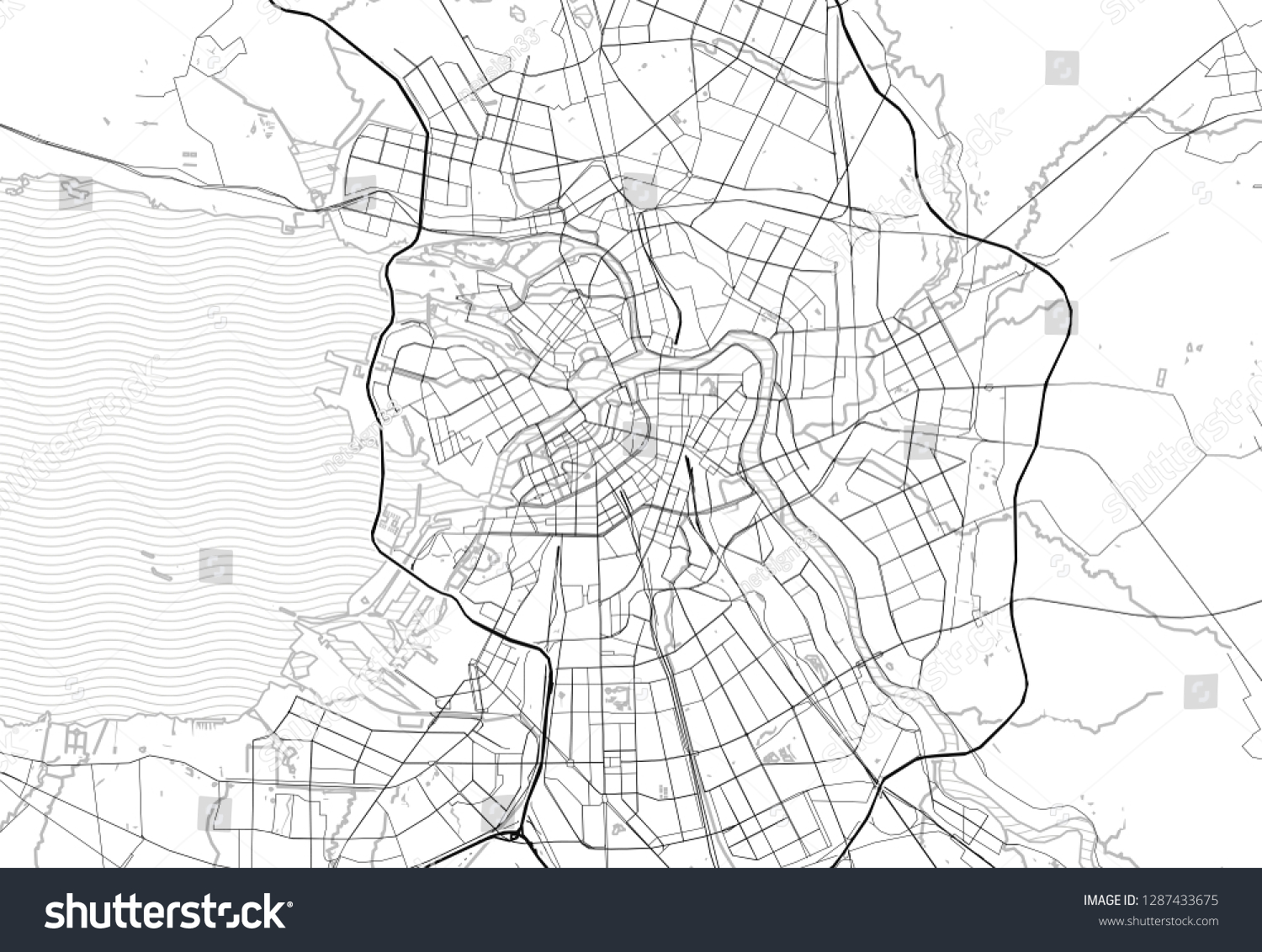 Карта санкт петербурга черно белая