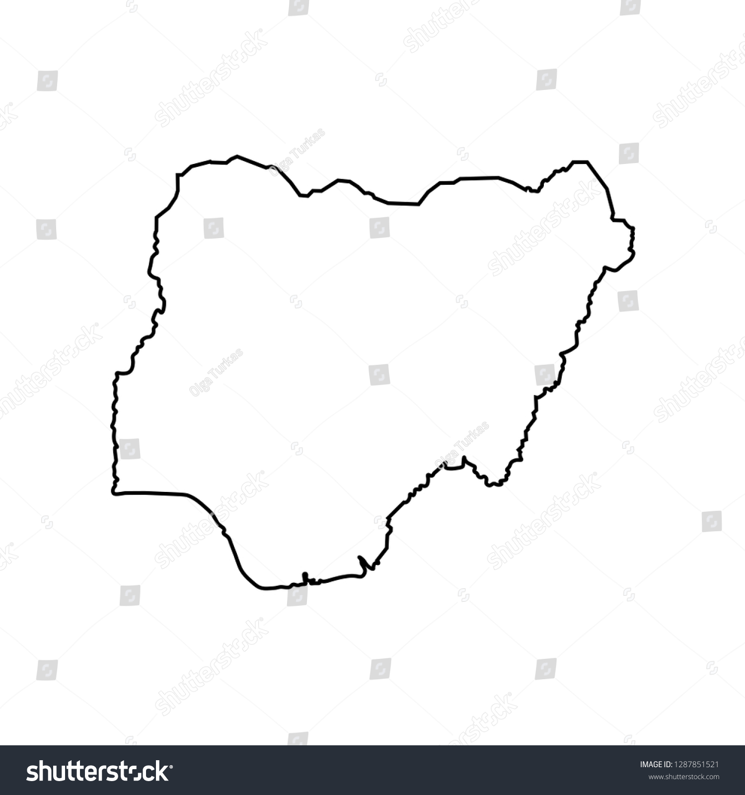 Vector Isolated Illustration Political Map African Stock Vector Royalty Free 1287851521 2386