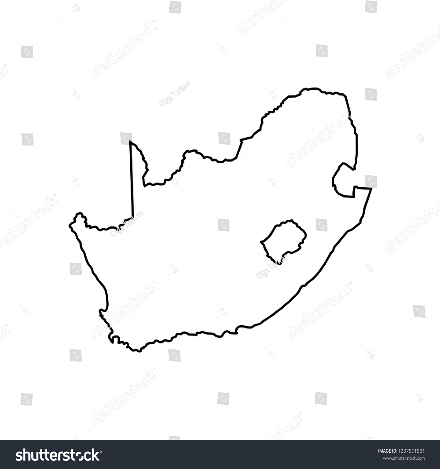 Vector Isolated Illustration Political Map African Stock Vector Royalty Free 1287851581 9410