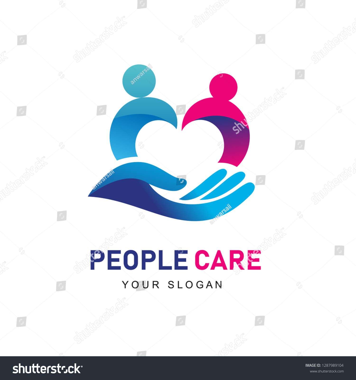 Giving Love Logo Giving Heart Heart Stock Vector (Royalty Free ...