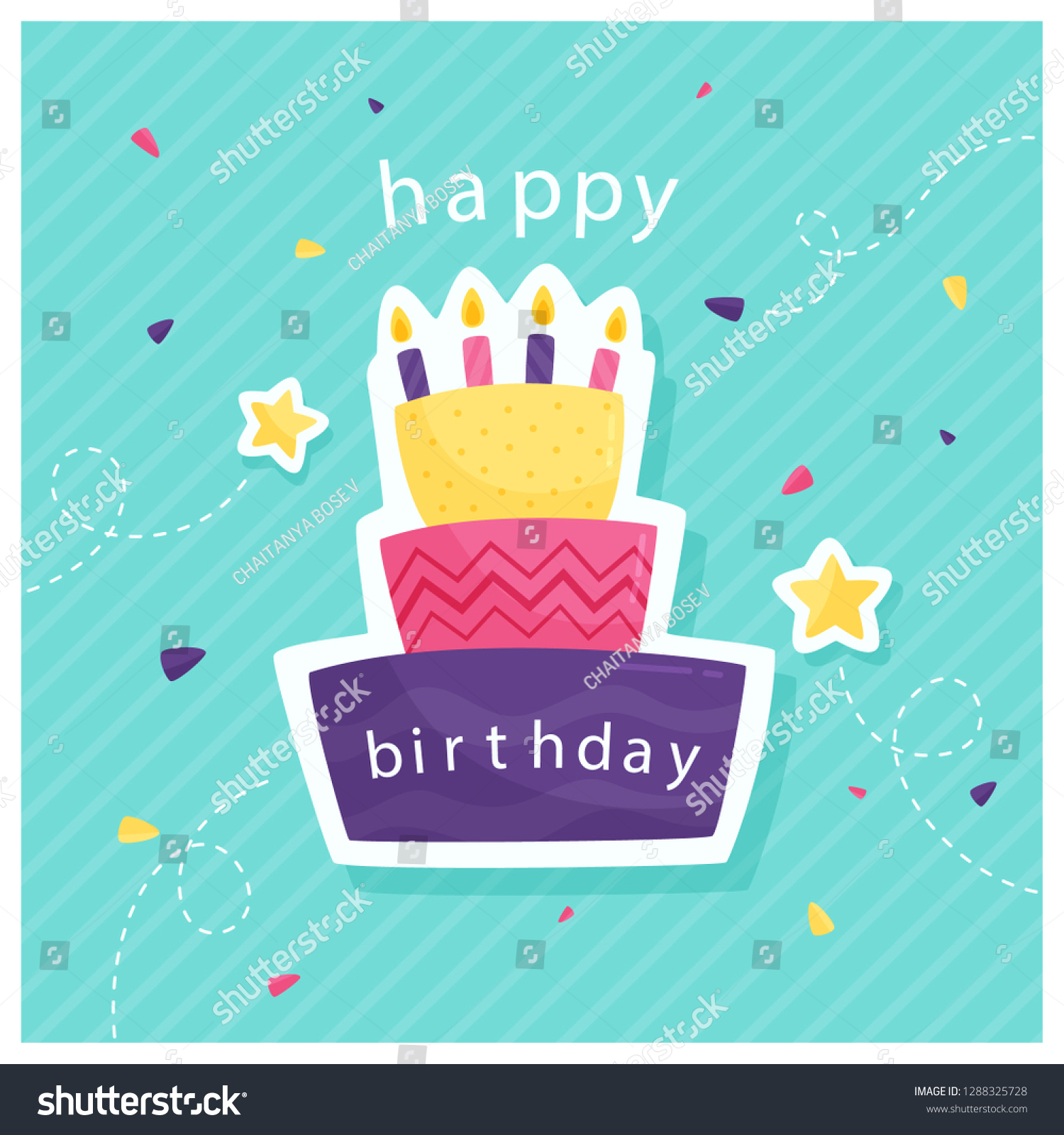 Happy Birthday Backgrounds Stock Vector (Royalty Free) 1288325728 ...