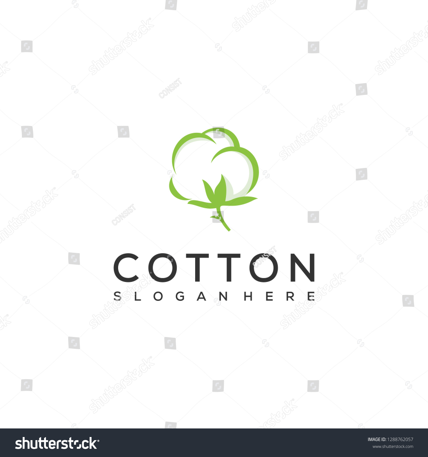 Cotton Logo Design Stock Vector (Royalty Free) 1288762057 | Shutterstock