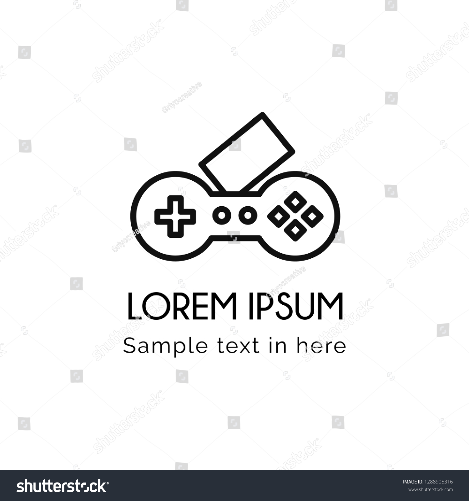 Simple Logo Game Illustration Vector Stock Vector (Royalty Free ...