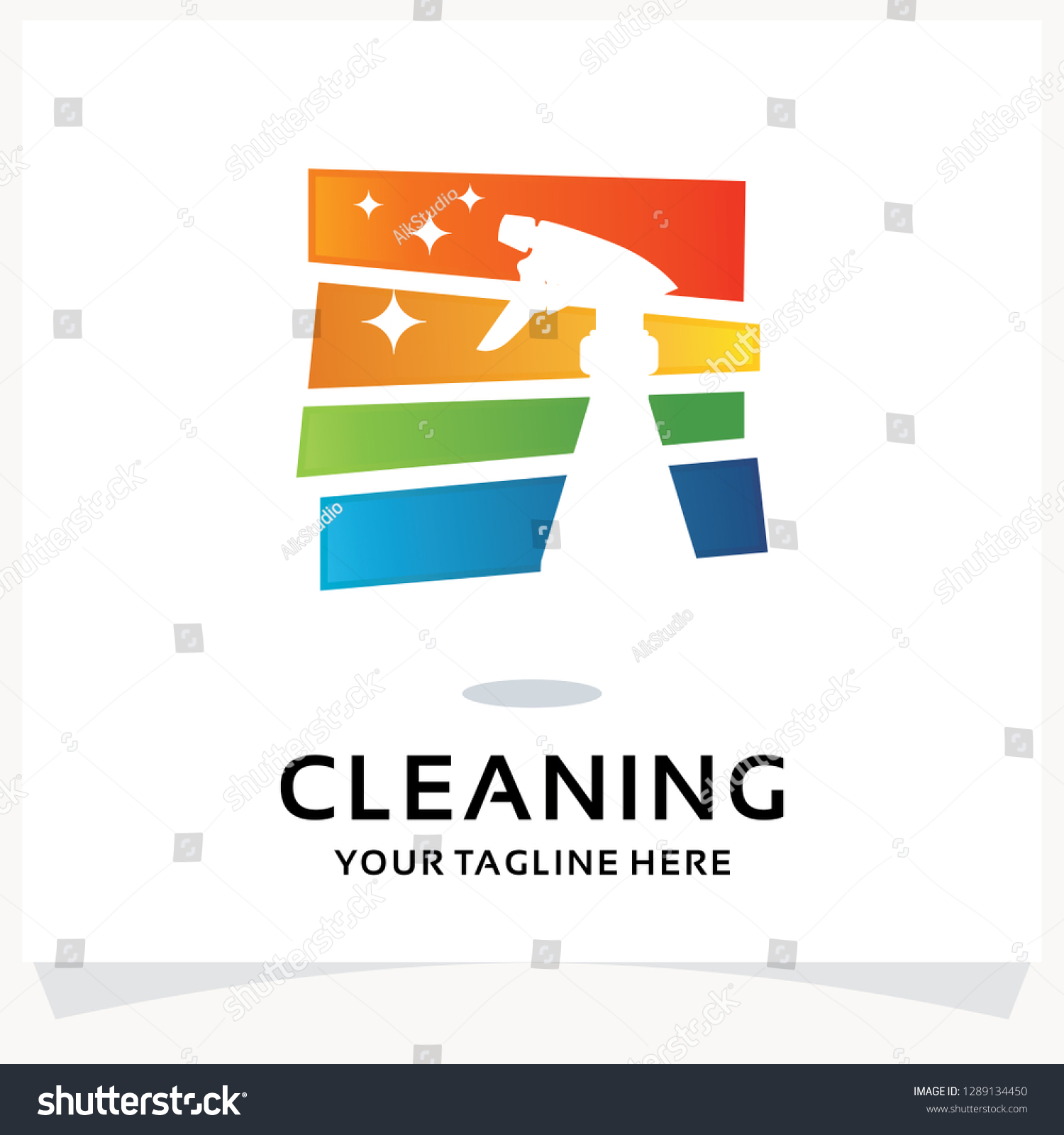 Cleaning Spray Logo Design Template Inspiration Stock Vector (Royalty ...