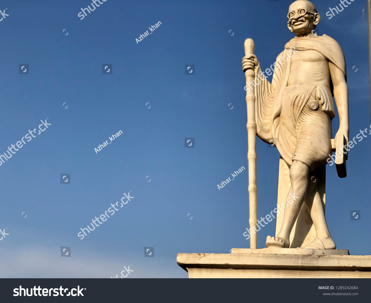 19012019jaipurindiastatue-mahatma-gandhi-father-indian-nation-stock