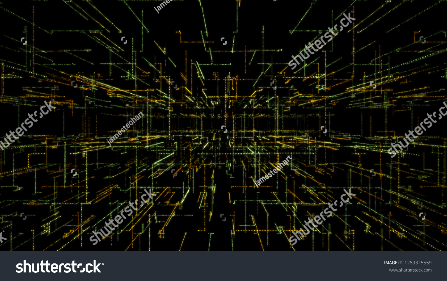 3d Smart Digital Binary Code Futuristic Stock Illustration 1289325559 ...