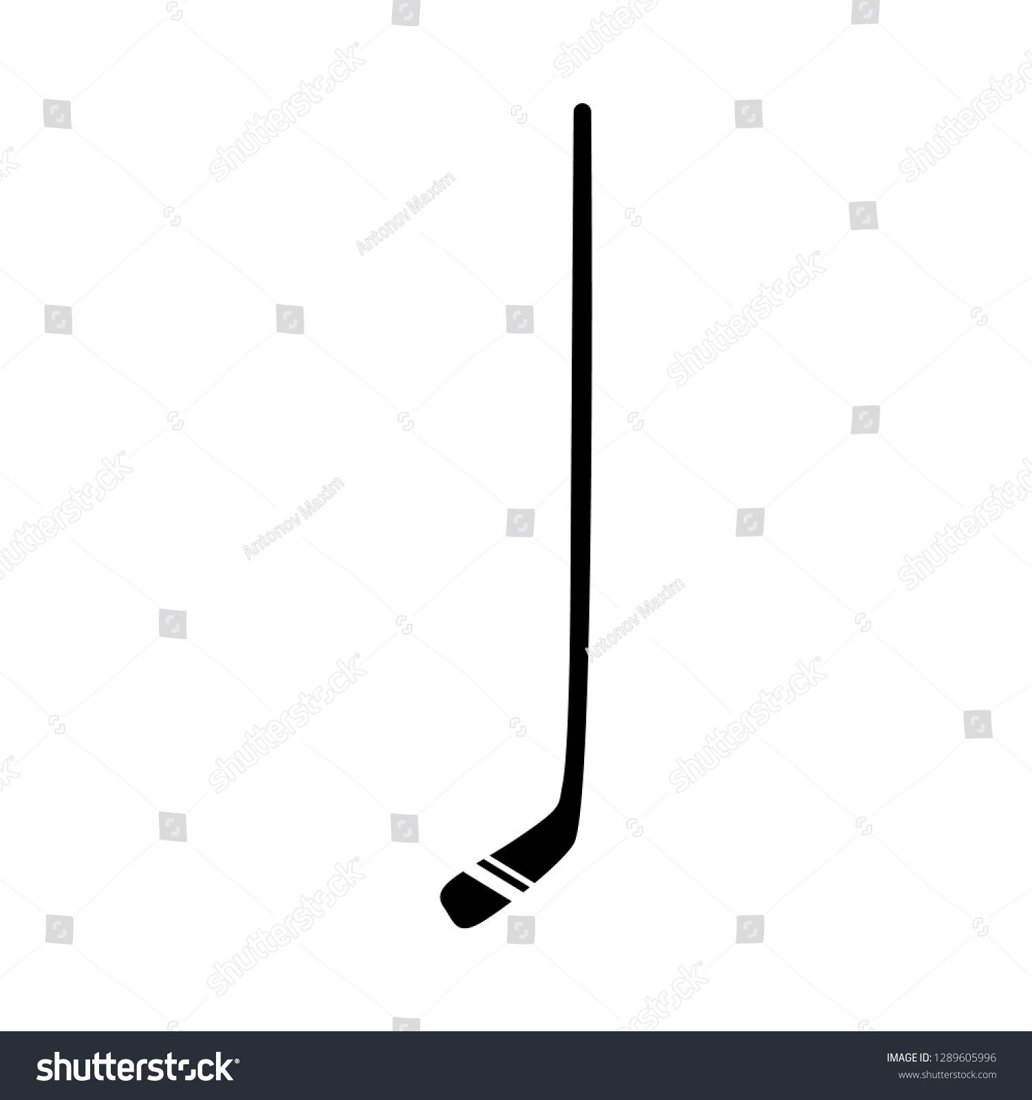 Vector Ice Hockey Silhouette Stick Icon Stock Vector (Royalty Free ...