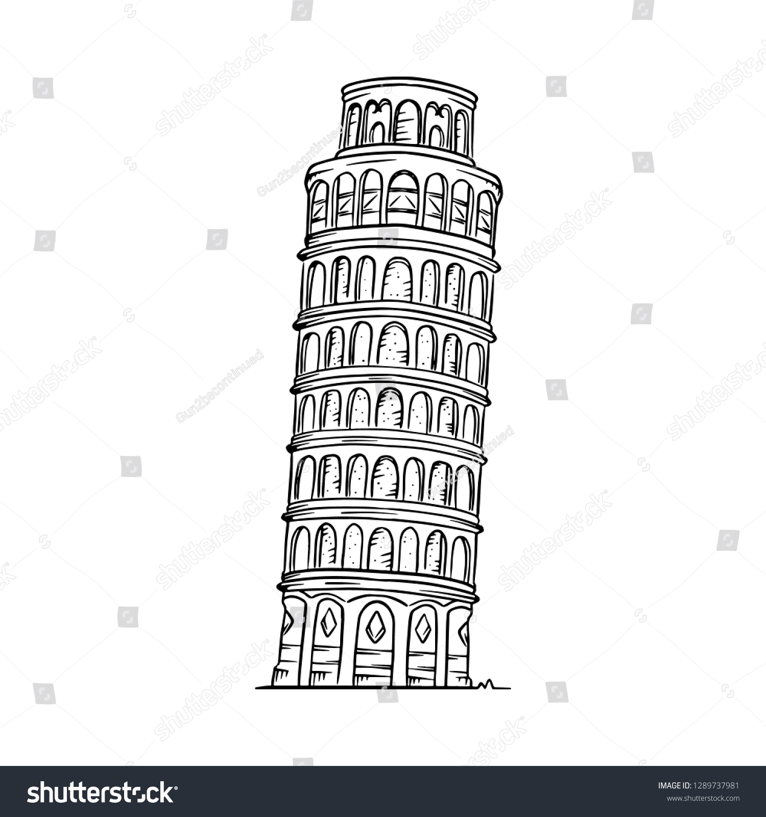 Пизанская башня рисунок 7 класс