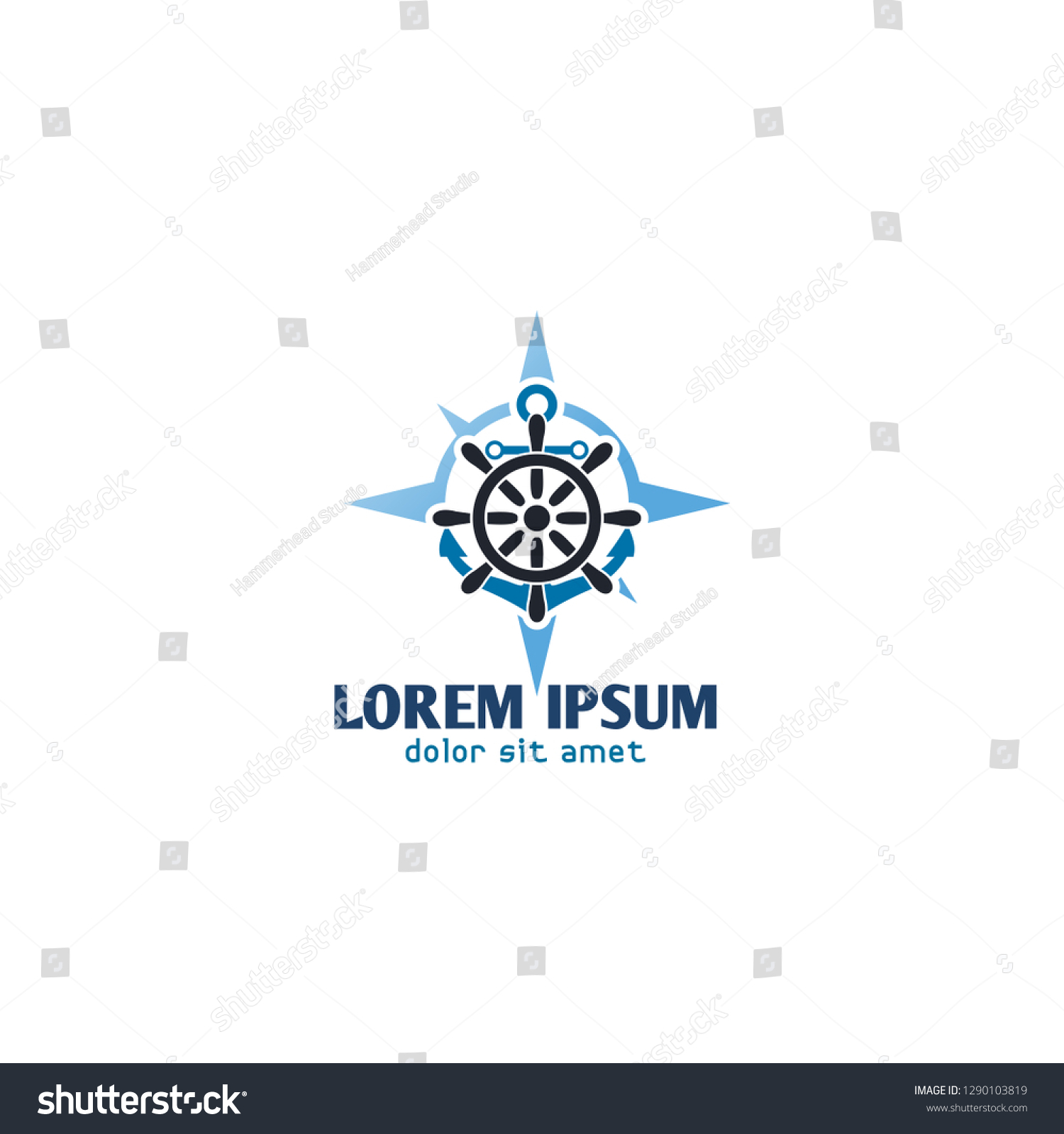 Sailor Navigation Logo Inspiration Stock Vector (Royalty Free ...