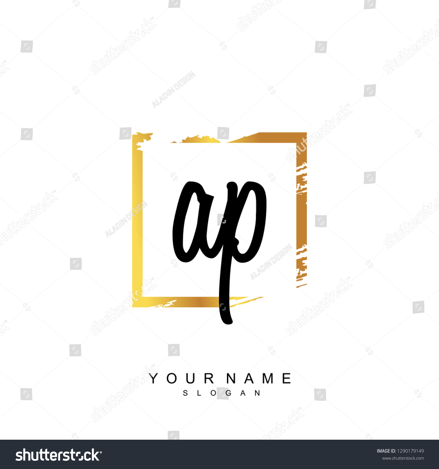 Initial Ap Handwriting Logo Vector Stock Vector (Royalty Free ...