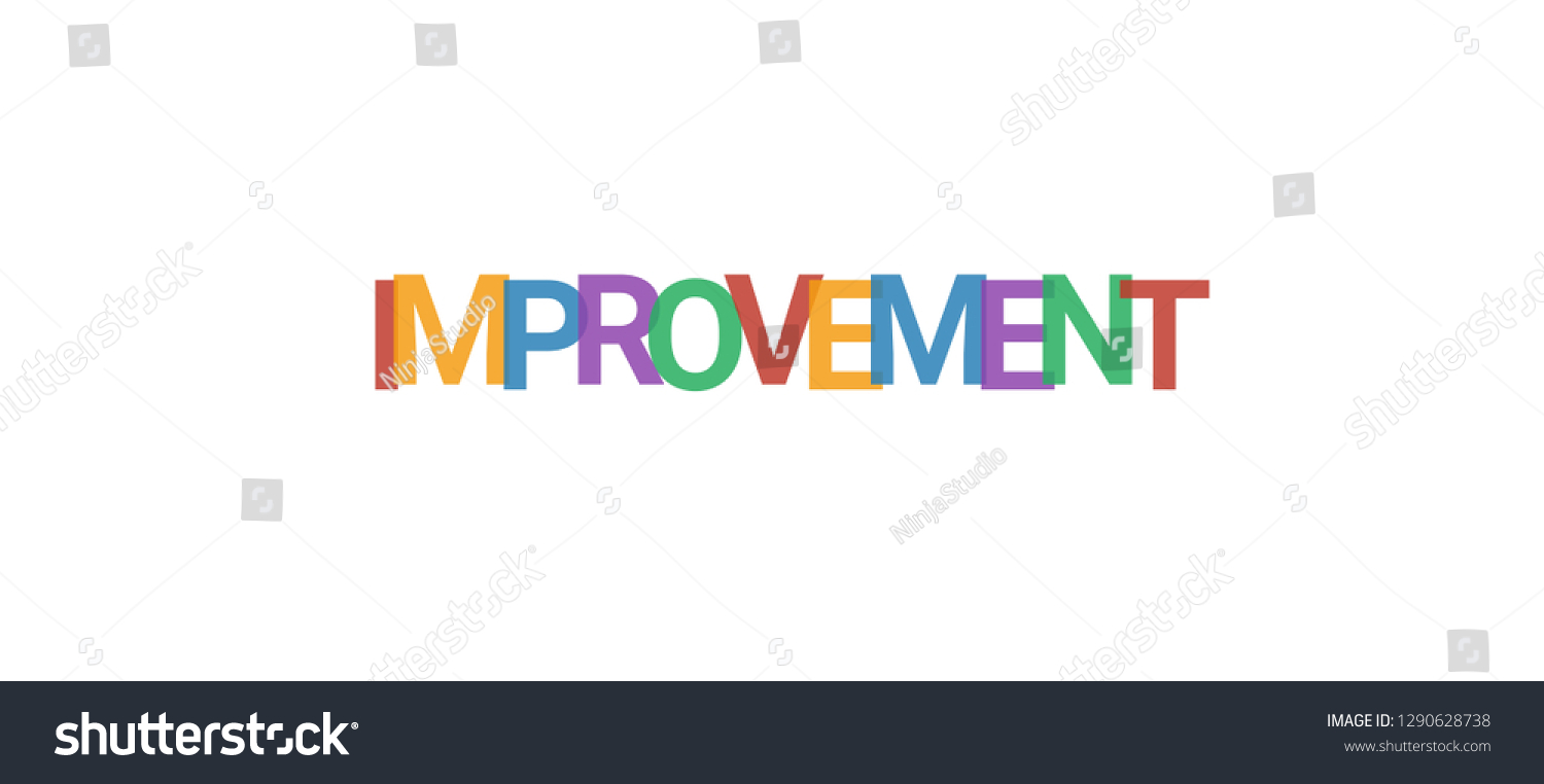 Improvement Word Concept Colorful Improvement On Stock Vector (Royalty ...