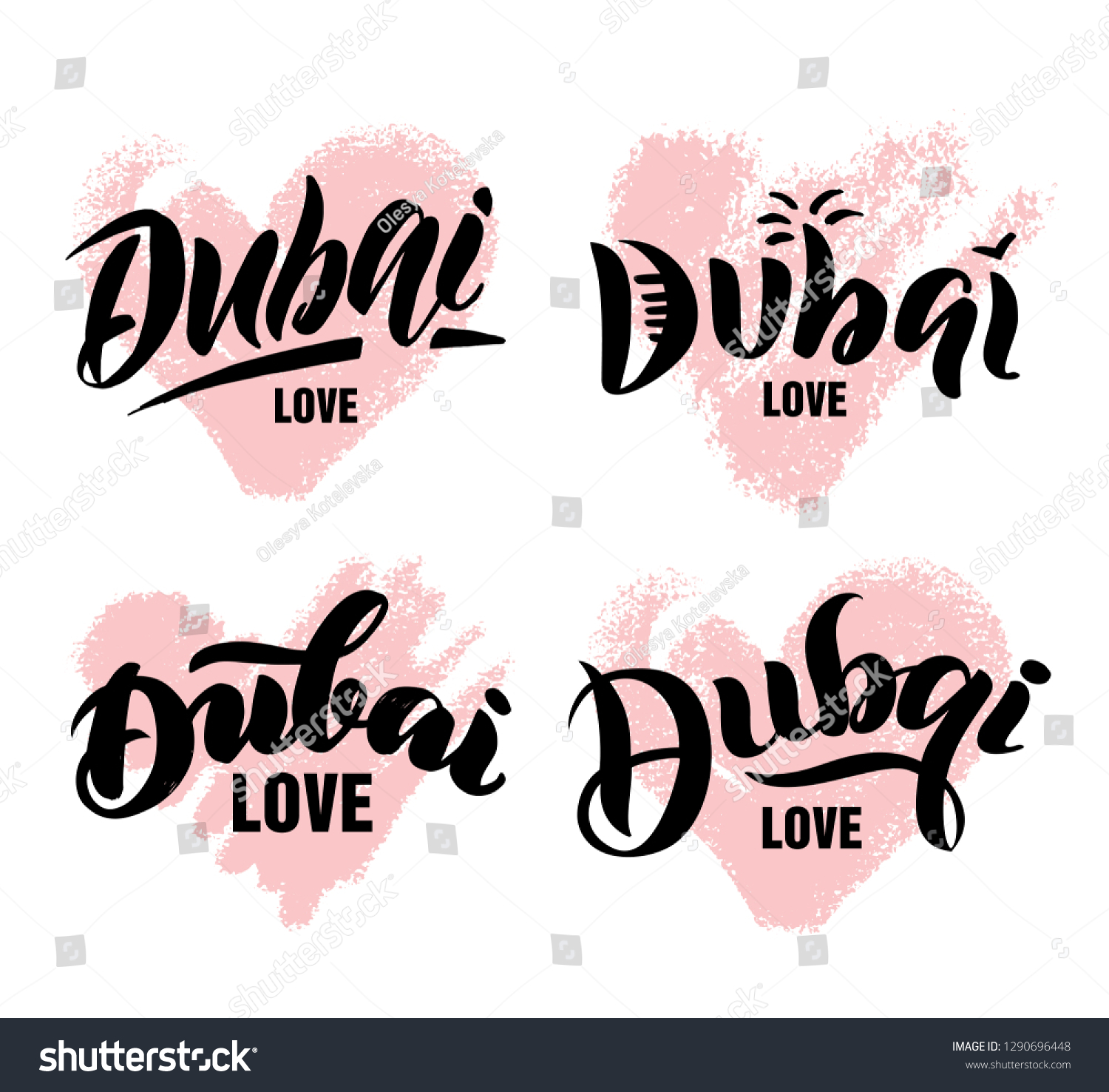 Dubai Logo Icons Lettering Calligraphy Idea Stock Vector (Royalty Free ...