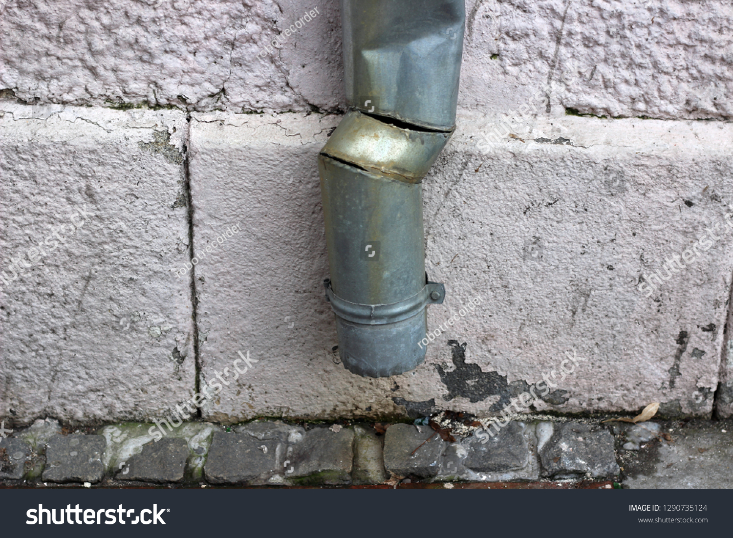 Downspout Waterspout Rainwater Drainage Pipe Building Stock Photo ...