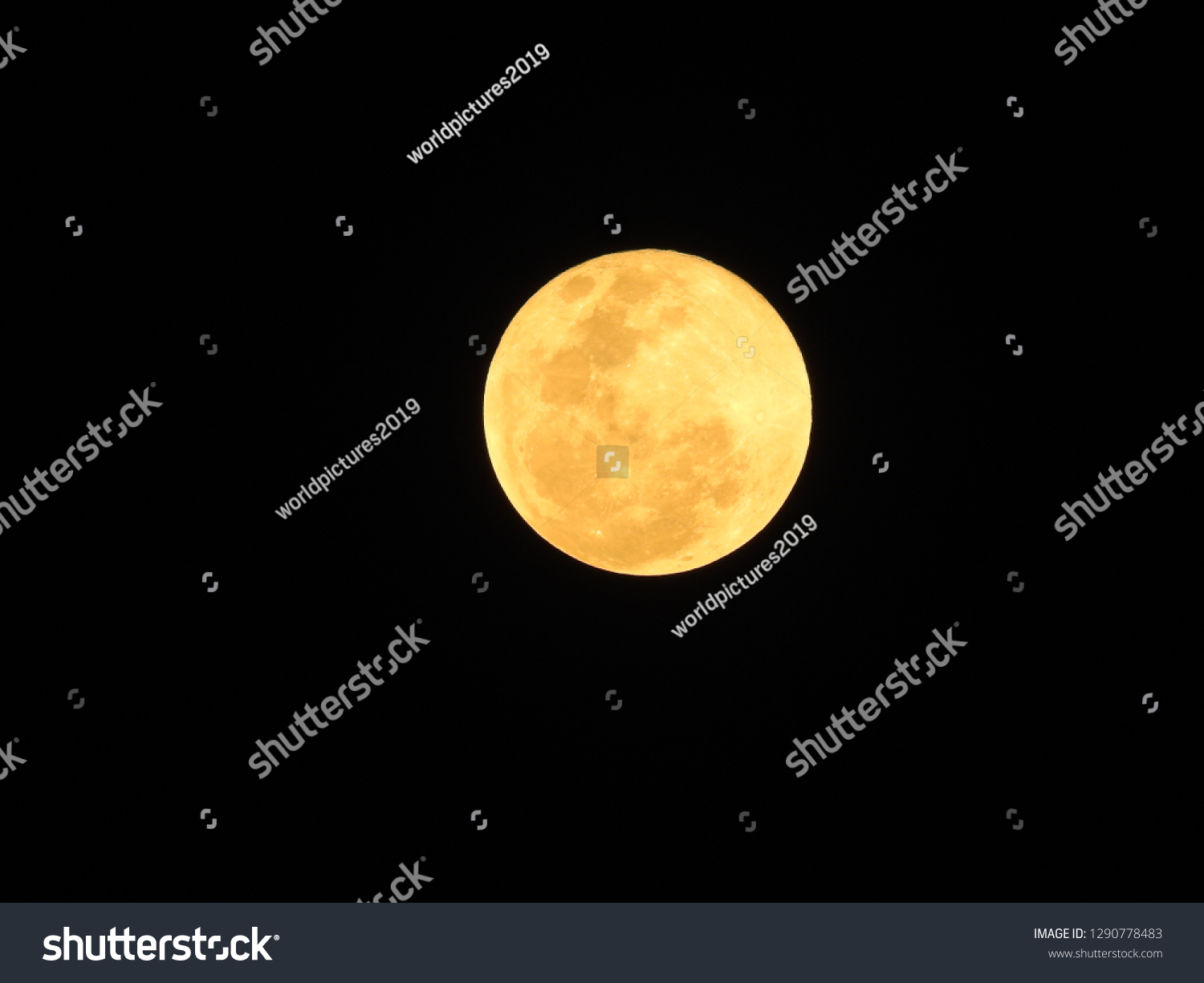 Full Super Moon Thailand Stock Photo 1290778483 Shutterstock